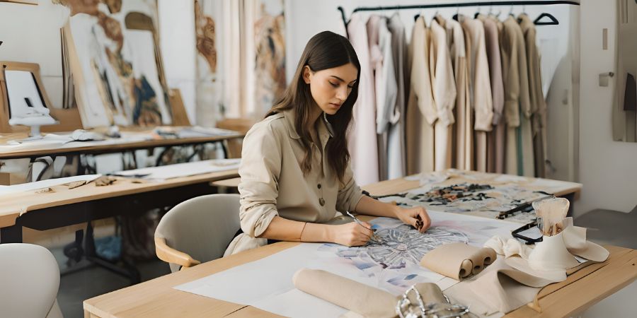 What is the Work Setting for a Fashion Designer